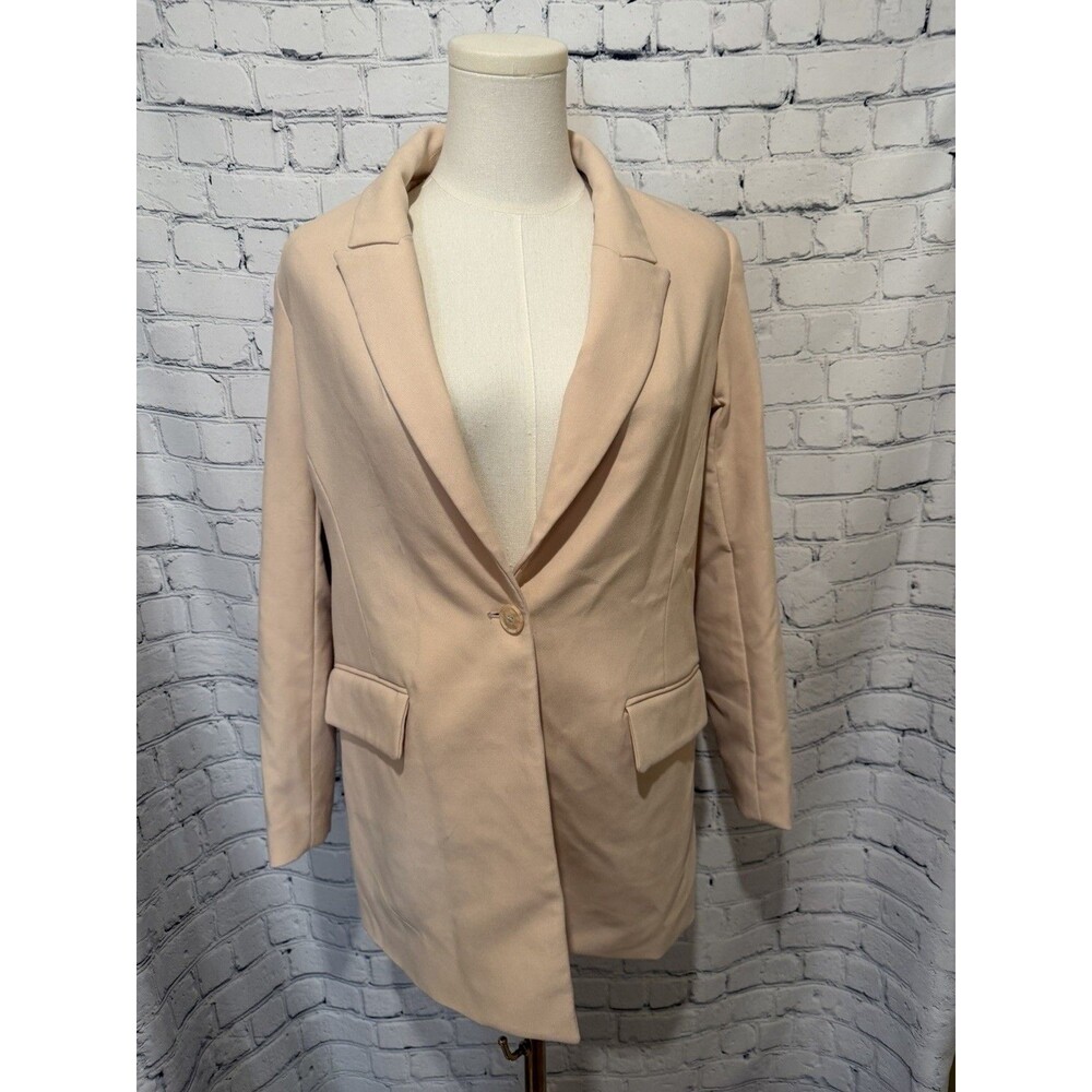 NWT Nine West women's longline relaxed blazer Camel Color Size Small